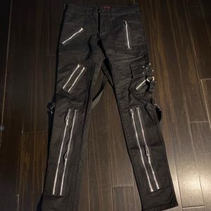 Tripp NYC men’s black bondage skinny pants sz 28